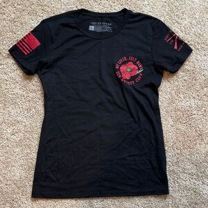 Grunt Style Black Tee with Red Accents